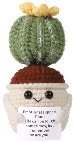 lasuroa Positive Cactus, 11cm Patate Divertenti Patata Positiva Della Fiesta Messicana Fatto a Mano Patata Positiva Divertente Bambola Regali & Carta di Incoraggiamento Decorazioni per Adulti Bambini