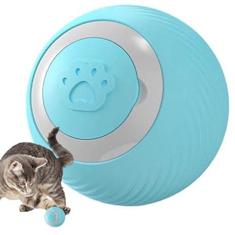 Automatisk kattboll, kattleksak automatisk rörlig boll - Lyser USB-laddningsbara interaktiva leksaker för katter,Intelligent rullande silikonkattungeleksaker, snabbrullande på mattan
