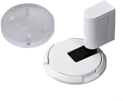 Emiif Mechanischer Bodentürstopper aus Zinklegierung, stanzfrei, magnetisch, winddicht, höhenverstellbar, leise, für den Innenbereich, Weiß