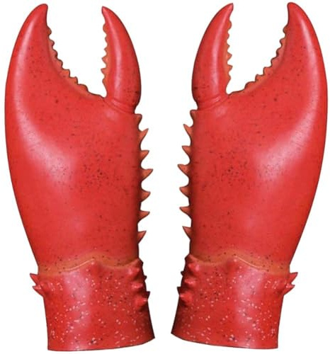 1 par hummerklo händer handskar kostym tillbehör halloween fin klänning latex klor tång nyhet vantar kostym rekvisita