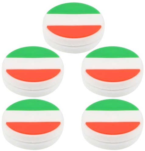 Beavorty Ammortizzatori da Tennis in Silicone Bandiera Nazionale, Set da 5 Pezzi, Smorzatori di Vibrazioni per Racchette da Tennis, Assorbimento Urti per Giocatori e Uso Sportivo