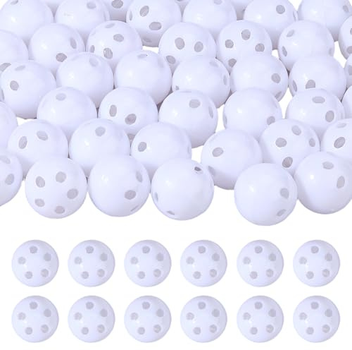 SUPERFINDINGS 50Pcs Rattle Balls Inserts Repair 24mm White Rattle Balls Inserts Rattles and Plush Rings Repair Noise Maker for Dog Cat Pet Noise Maker Insert Replacement