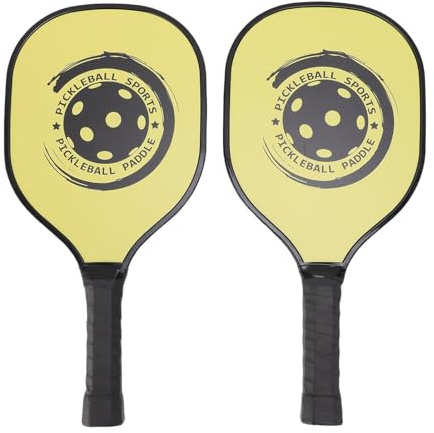 RiToEasysports Jeu de Raquettes de Beach Tennis en Bois Composite, 2 Raquettes 4 Balles 1 Sac de Transport pour Jeu en Intérieur et Extérieur