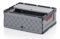 Auer Packaging 2x Profi-Faltbox 60 x 40 x 22 mit Deckel Faltbarer Eurobehälter Klappbox für Transport Lagerung unc co 60x40x22
