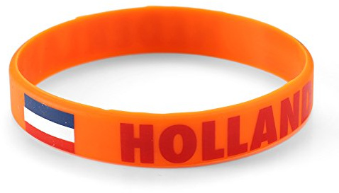 Netherlands Orange World Cup Sports Event Football Country National Flag Silicone Wristband