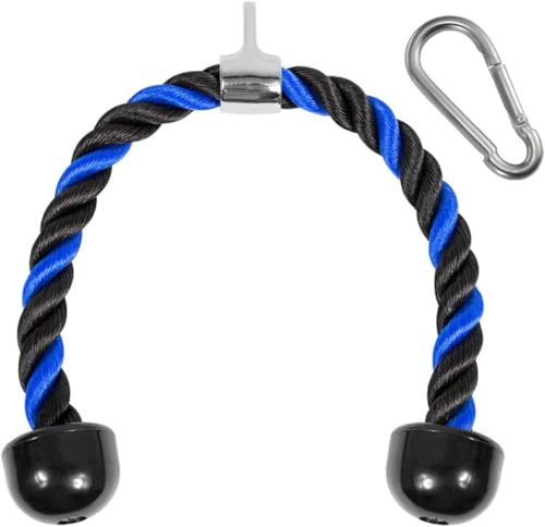 Yes4All XJ90 Corde à triceps, 68.6 cm - Bleu Noir, Rubber