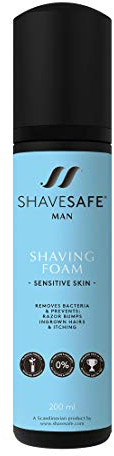 ShaveSafe Men's Shaving Foam (Sensitive Skin, 200 ml)