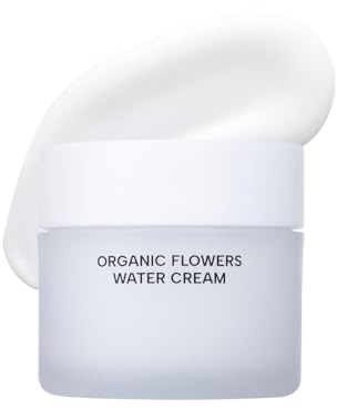 Whamisa Organic Flowers Water Cream – 95,2 % Bio, wasserfreie Formel, fermentierte Postbiotika für intensive Feuchtigkeit, beruhigende & pflegende Wirkung (50 ml)