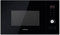 EDESA Mikrowelle EMW-2020-IG BK, Einbau, 20 l, 800 W und Grill, 1000 W, Innengehäuse aus Edelstahl, Auftau- und Heizfunktionen, Breite 59,5 cm, Schwarz