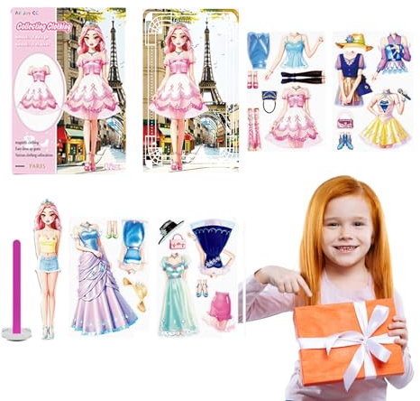 Hitrod Magnetische Prinzessin-Anziehpuppe,Magnetische Prinzessin-Anziehpuppe - Anzieh-Prinzessin-Puppen-Magnetset | Magnetische Papierpuppen für Mädchen auf Reisen, zu Hause, im Kindergarten