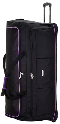 Skylark 40 XXL Extra Large Suitcase Lightweight Wheeled Duffle Bag Holdall Luggage Travel Bag 3.4kg 190L Black
