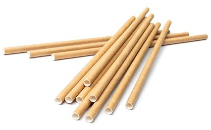 Inoverse Cannucce di Carta 500 Pezzi – Cannucce Biodegradabili Usa e Getta 8x240 mm, Perfette per Cocktail, Feste e Catering, Colore Marrone