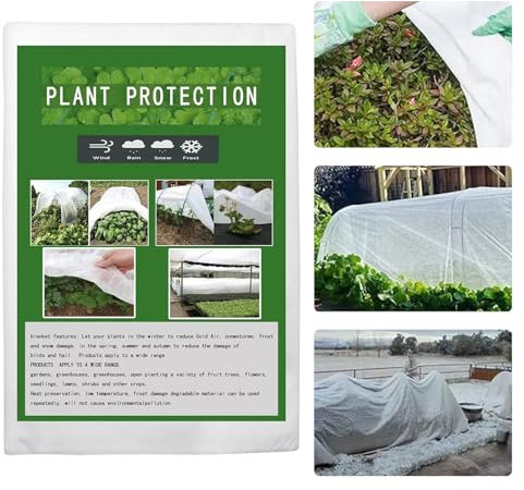 CarPlusStudio Garden Fleece Frost Protection 30gsm - 2M x 5M Non-Woven Horticultural Fleece for Plant Freeze Protection, Winter Plant Covers for Frost, Birds, Fruits & Vegetables Protection Blanket