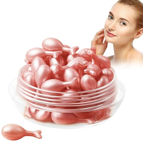 Crème Hydratante Pour Le Visage, 30 Pièces Capsule De Sérum Pour Le Visage Creme Anti Rides Femme Capsules D'essence Sérum De Soin Du Éclaircissant, Réduit Les Rides(Les roses)