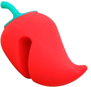 3 x 3 x 6 cm Silicone Pot Lid Lifter - Overflow Stopper, Lid Lifter | Cute Pepper Boil Over Protection, Practical Kitchen Appliance for Cooking, Outdoor and Restaurant Kitchen