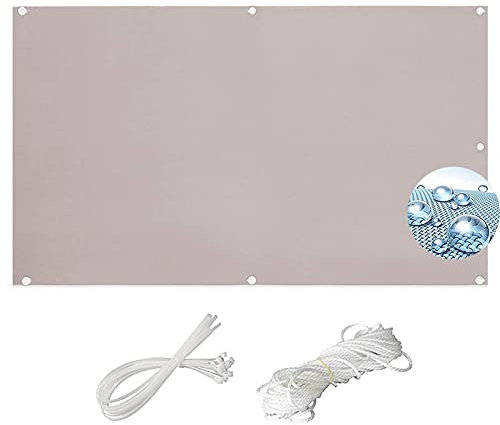 Rivestimento resistente alle intemperie per balcone, 1,2 x 6 m, copertura solare con occhielli, fascette e cordoncino in nylon, per giardino, patio o balcone, soluzione ombreggiante per esterni