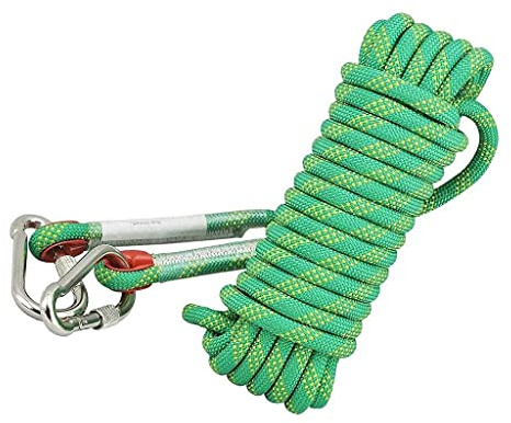 Cuerda de seguridad para escalada, 10 mm x 30 m de grosor, poliéster resistente al desgaste, línea de seguridad de trabajo al aire libre de alta resistencia para limpieza de paredes exteriores y