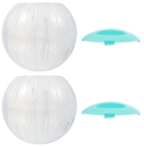 DIYEAH Balones de Ejercicio para Hámster 2 Unidades Azul Plástico 14, 5 Cm