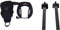 ABUS Rahmenschloss Pro Shield Plus 5950 NR + Anschlusskette 6KS/100 + Schlosstasche ST 5950, Schwarz & Spannbänder LH-Adapter - zur Befestigung von Rahmenschlössern am Rad - Schwarz