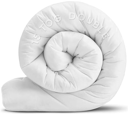 Hafaa Double Duvet 15 Tog Anti Allergy Duvets Hollowfibre Filling Thick and Warm Duvet Double - UK Made Quilts