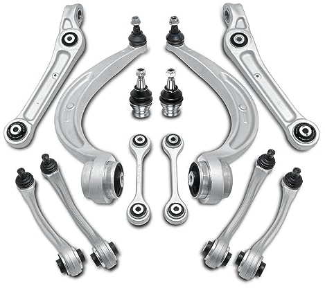 Frankberg 8x Querlenker+ 2x Koppelstange+ 2x Traggelenk Vorderachse Kompatibel mit A4 8W2 8WC 1.4L-3.0L 2015-Heute A5 F53 F5P F57 F5E 2.0L-3.0L 2016-Heute Replace# 8K0411317D