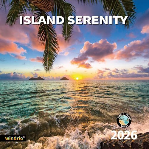 2026 Wall Calendar,Calendar 2026, November 2025 - December 2026, Wall Calendar Island Serenity, 12 x 24 Opened,Full Page Months Thick & Sturdy Paper for Gift Perfect Calendar Organizing & Planning