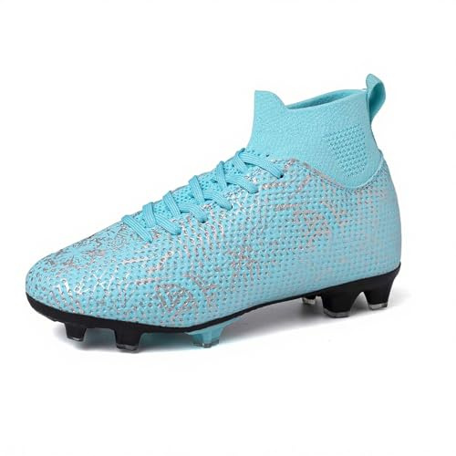 Children's Football Boots for Boys Girls High Top Football Shoes Stud Shoes Football Artificial Grass Football Boots Children's Training Shoes Outdoor Sports Shoes Teenagers Soccer Shoes