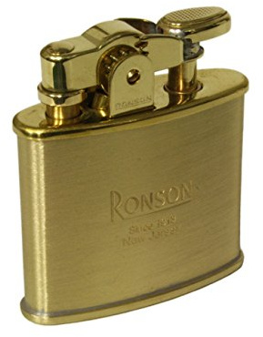 Ronson Accendino a benzina effetto selce nostalgia oro, R020027