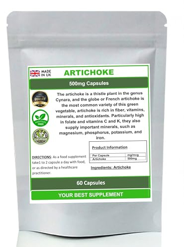 Artichoke Capsules Premium Quality,High Strength (Pure no additives) (60)