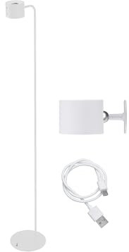 BEPER P201UTP305 Lumì Akku-Lampe, Steh- und Tischleuchte, höhenverstellbar, Wandzubehör, inkl. USB-Kabel, Touch-Schalter an, Weiß
