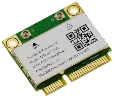 KALEA-INFORMATIQUE Tarjeta controladora de Red Mini PCIe WiFi Dual Band 802.11a/b/g/n/AC 1200M y Bluetooth 4.2 con chipset Intel 7265