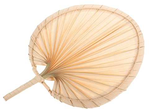 BESPORTBLE Éventail À Main Naturel Éventail Portable En Raphia Éventail Fait Main Éventail En Feuilles De Palmier Éventail De Poche Tissé Pour La Maison Et Le Bureau Éventail Tissé À La