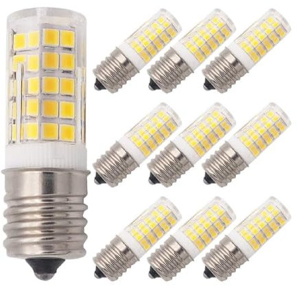 YSJX Lighting, CONFEZIONE DA 10 Lampadine LED Illuminatore E17 6W AC220V 2835SMD Lampada in ceramica(Warm White 3000K)