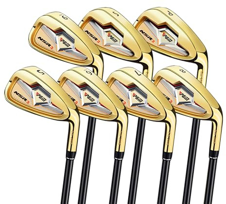 PGM Golfschläger NSR III Golf Eisen Set Thru Gap Wedge mit Graphitschäften für Rechtshänder - S Flex