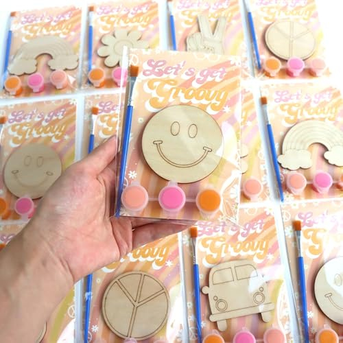 Magnet Frigo Bois 12 Pièces – Aimants Frigo Décoratifs à Peindre, Kit DIY Créatif en Bois, Décoration de style vintage, Décoration Tableau Magnétique, Anniversaire Cadeaux & Cadeau de remerciement
