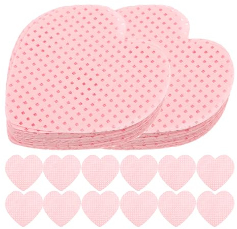 HEATSHAKING Toallitas Quitapinturas de Algodón Rosa para Uñas en Casa, 200 Hojas en Forma de Corazón para Limpieza Efectiva y Cuidado de Uñas