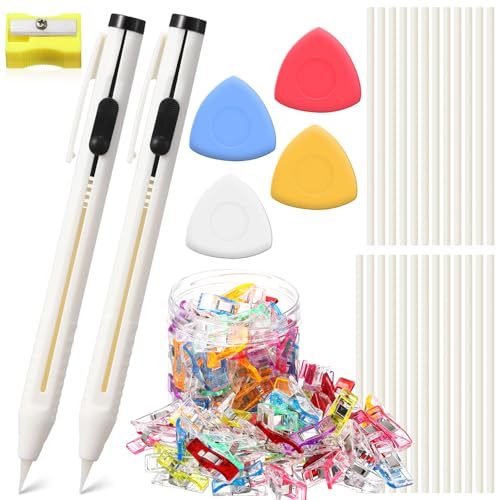 Bafutayawa Set de 88 Piezas de Accesorios de Costura, lápices de Sastre Recargables con Pinzas de Costura para Acolchado y Costura