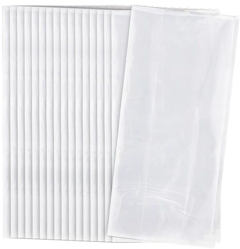 Unique- Gift Bags Set di 30 Buste di Regalo per Compleanno, Feste, Bianco (Trasparenti), 62008