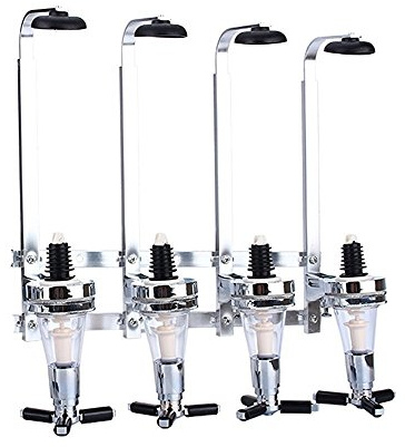 Oypla 4 Bottle Wall Mounted Spirit Drink Dispenser Bar Shot Measurer Optics