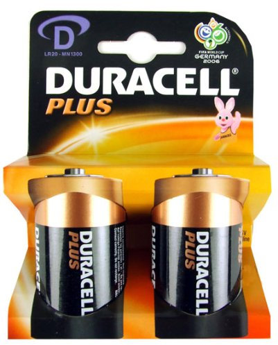 Duracell batteria Plus D Confezione da 2 75051881