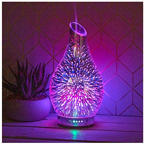 Lesser & Pavey Desire 3D Aroma Humidifier Diffuser - Essential Oil Ultrasonic Aromatherapy Air Humidifier – 4 Mist Modes, Quiet, Colourful Light + Auto Shut-Off