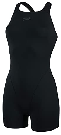 Speedo Damen Eco Endurance+ Legsuit Badeanzug | Chlorbeständig | Recyclingmaterial | Schwimm-Fitness | Training | Urlaub Schwimmbekleidung, Schwarz, 46
