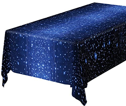 OSDUE Nappes, Jetables Imperméables Plastique, Table Fête Décoration, Couverture Rectangulaire pour Pique-Nique Halloween Noël Mariage Anniversaire, 137 * 274CM