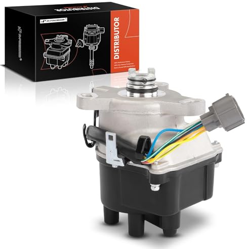 A-Premium Ignition Distributor Compatible with Honda CR-V CRV 1997-1998 L4 2.0L, Black Cap and Rotor Kit