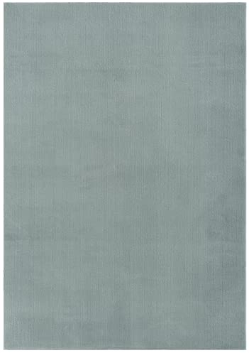 the carpet Relax Weicher, Badezimmerteppich, Bad Set, Badematte, Badvorleger, Anti-Rutsch Unterseite, Waschbar bis 30 Grad, Super Soft, Felloptik Blau, 80 x 150 cm