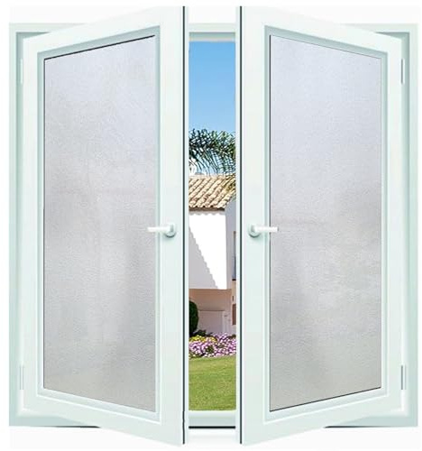 Pellicola Specchio per Vetri Finestre 65 x 200 cm, Senza Colla, Aderenza Statica, Facile Applicazione, Privacy Finestre, Pellicola Vetri Finestre Pellico Opaca, per Ufficio Bagno, Opaco puro