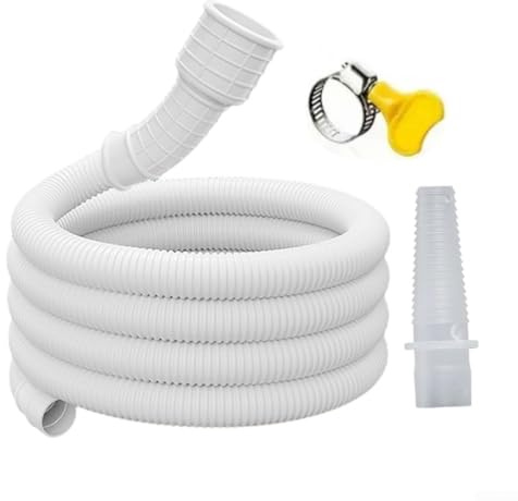 Manguera de drenaje de aire acondicionado, tubo de drenaje flexible de TPE con abrazadera segura y conectores, para aire acondicionado, lavadoras (10 m)