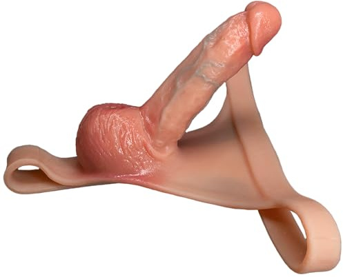 Silicone Strap-on Dildo with 6.29 inch Solid Dick, Realistic strapon Dildos Strap on Adult Sex Big Toy for Couple Women Lesbian Wearable Dildo for Transgender Clothing Anal G Spot Vagina Stimulator