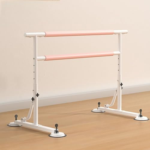 Barra de Ballet de Doble Capa de Acero, Altura Ajustable, Ideal para estiramientos y Pilates, para niños y Adultos, 150 cm