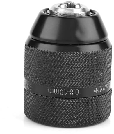 Qcwwy Portabrocas de Metal sin Llave de 3/8 de Pulgada, Capacidad de 0,8 Mm-10 Mm, Montaje de Rosca para Portabrocas de Herramientas de Taladro Eléctrico Manual